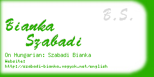 bianka szabadi business card